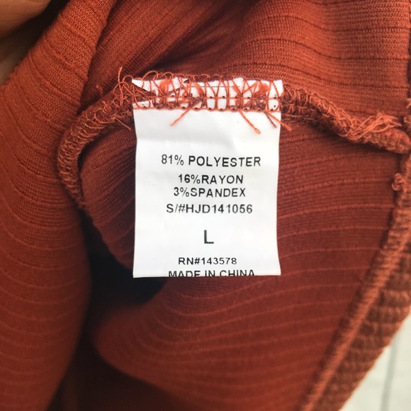 Fall-ready 🍂 Rust Open Cold shoulder Mini Textured dress L - Picture 8 of 8